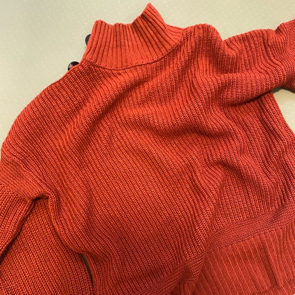 Rust Orange Buttoned Sweater - Picture 2 of 2
